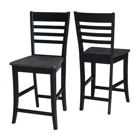 International Concepts Cosmo Counter Height Stool, 24" Seat Height, Coal S75-3102